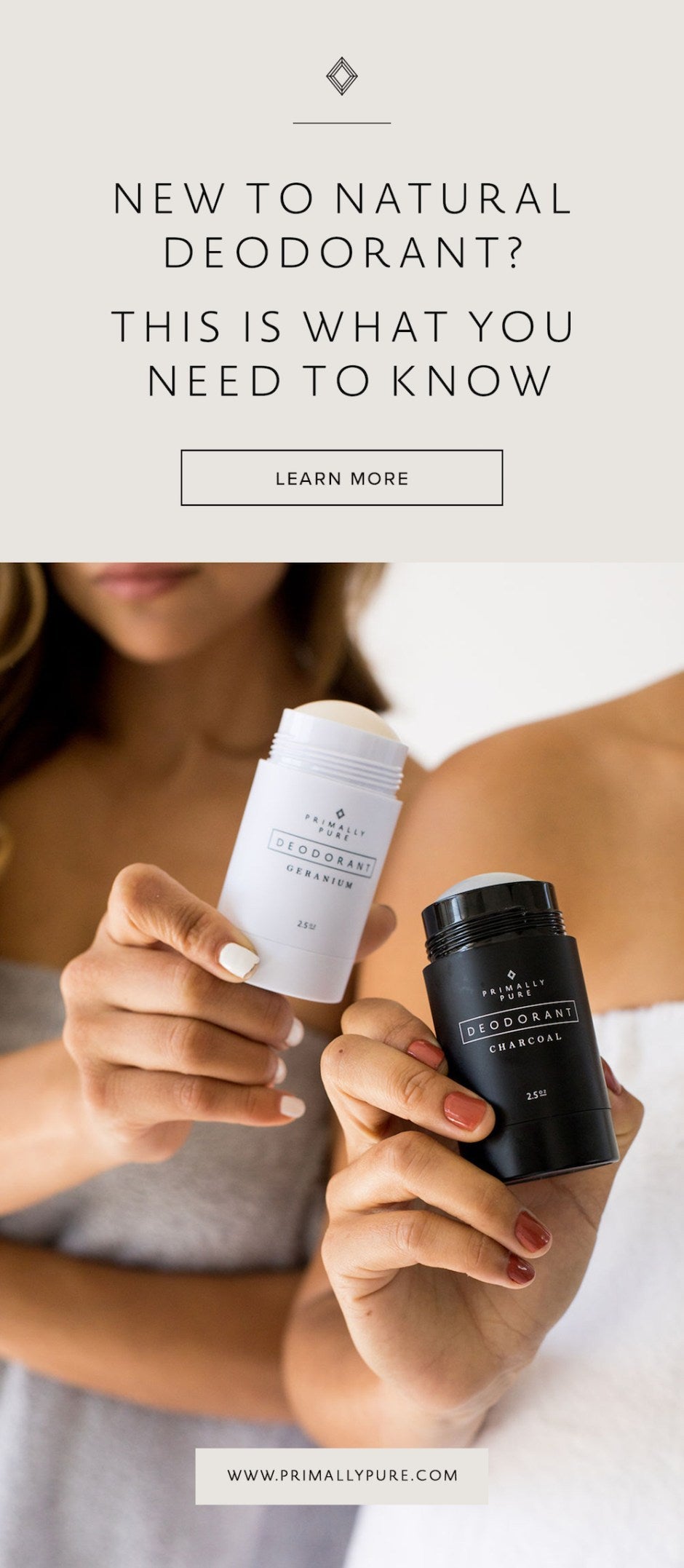 From ingredients, to sweating, to armpit rashes, we're spilling everything you need to know if you're new to natural deodorant. This post is a must-read! | Primally Pure Skincare