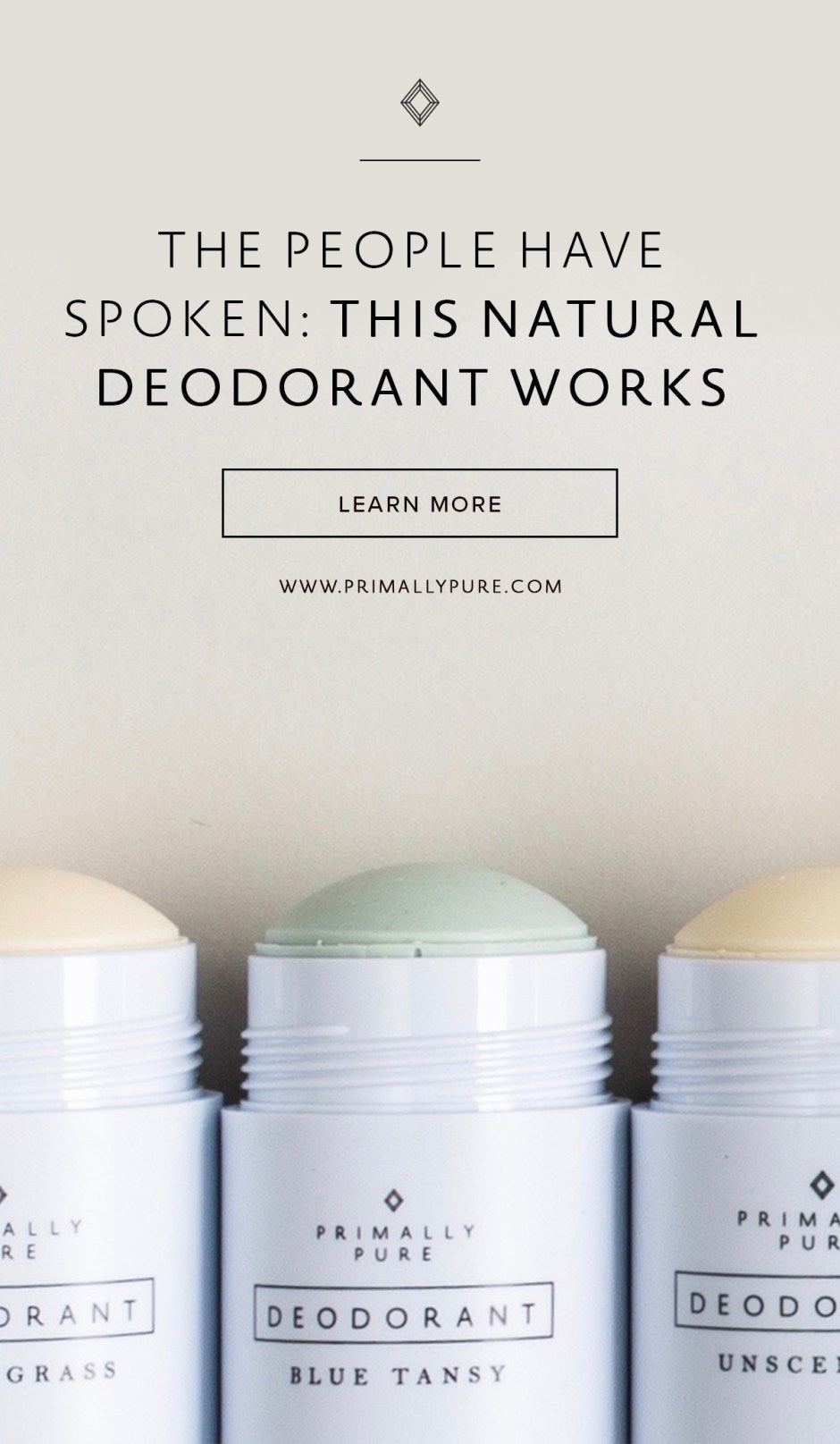 This is the natural deodorant that works. But don’t take our word for it! These stories inspire us daily + we hope they inspire you too. | Primally Pure Skincare