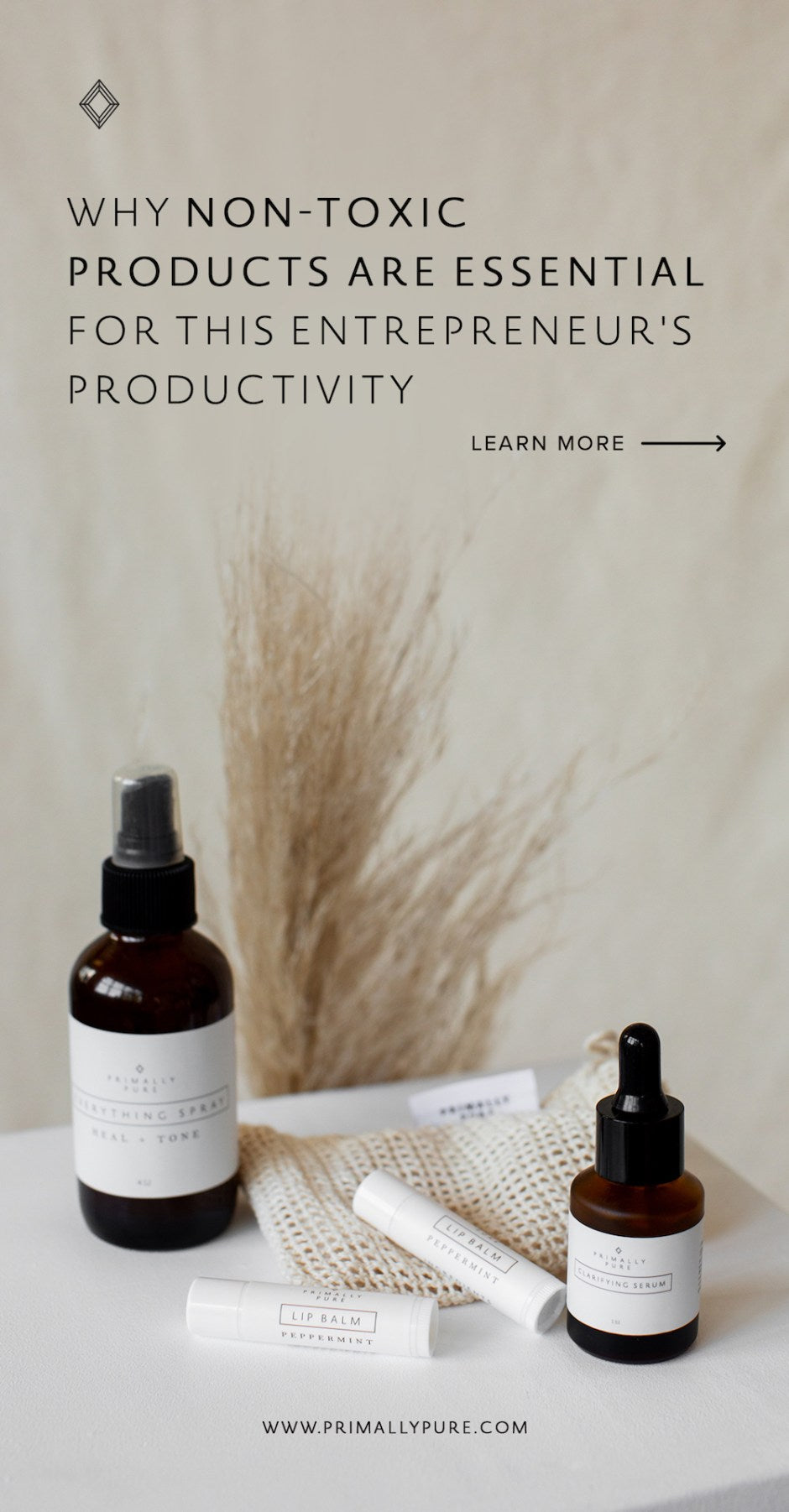 Productivity is directly linked to how we take care of ourselves. Click here for this entrepreneur's top non-toxic products! | Primally Pure Skincare